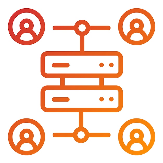 Vector Design Database Network Icon Style