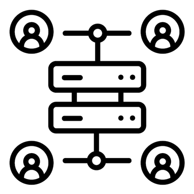 Vector Design Database Network Icon Style