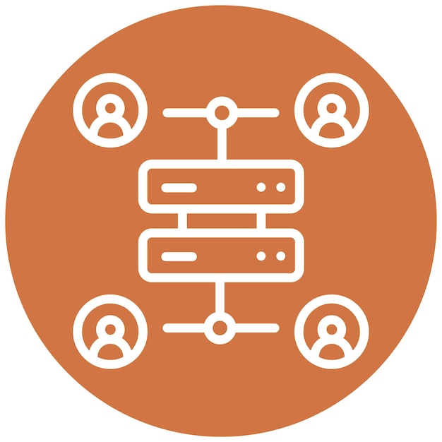 Vector Design Database Network Icon Style