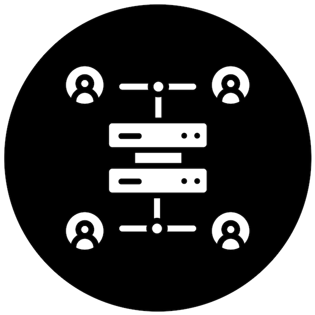 Vector Design Database Network Icon Style