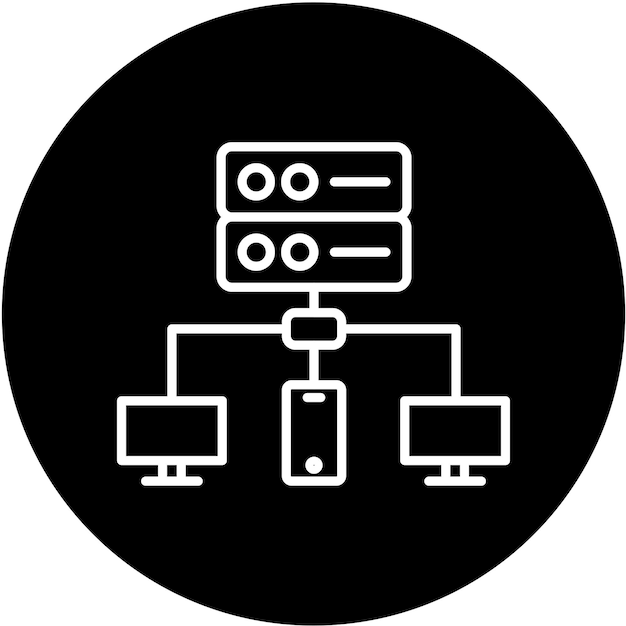vector design database network icon style