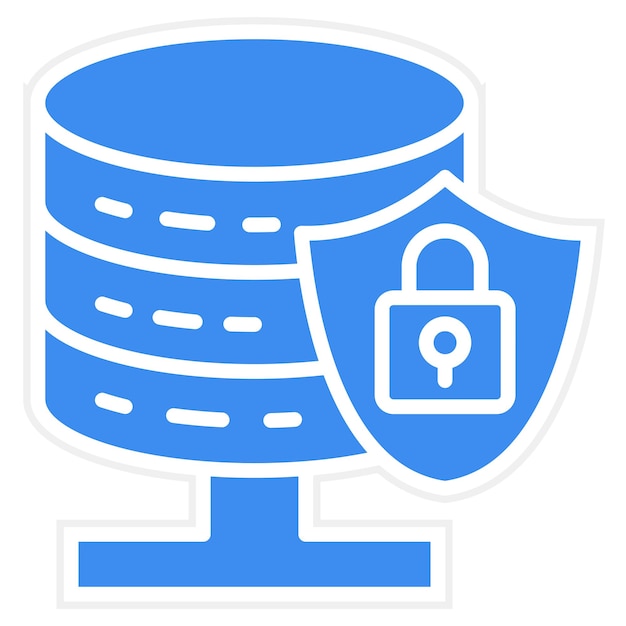 vector design database security icon style