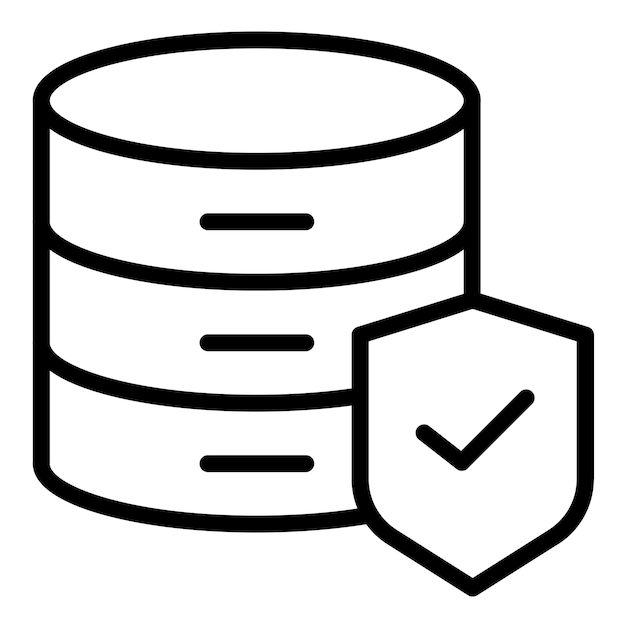 Vector Design Database Security Icon Style