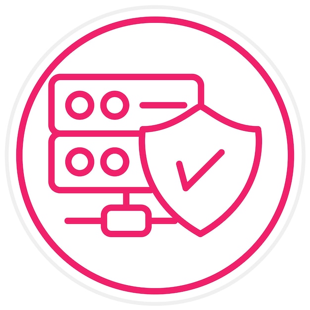 vector design database security icon style