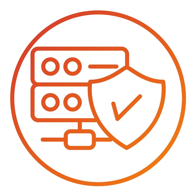 vector design database security icon style