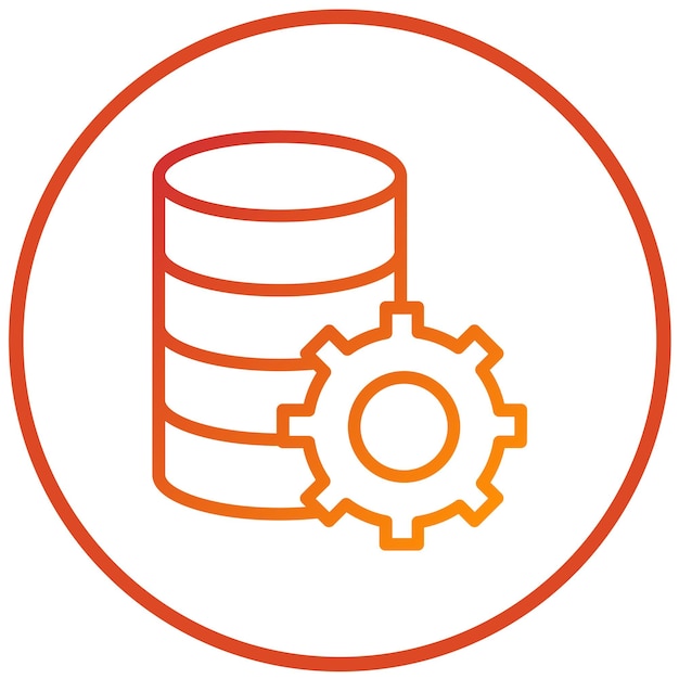 Vector Design Database Settings Icon Style