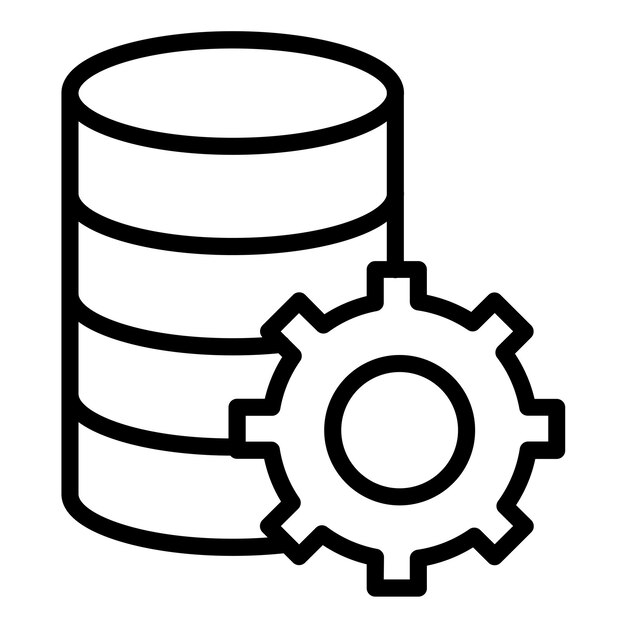 Vector Design Database Settings Icon Style