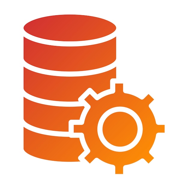 Vector Design Database Settings Icon Style