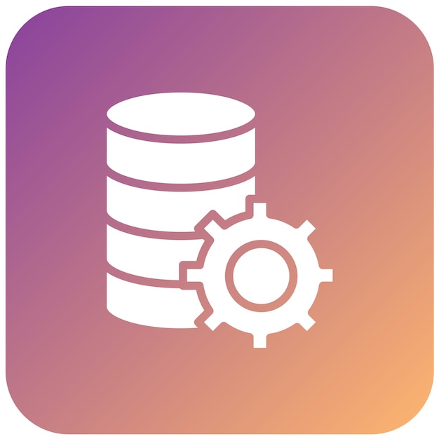 Vector Design Database Settings Icon Style