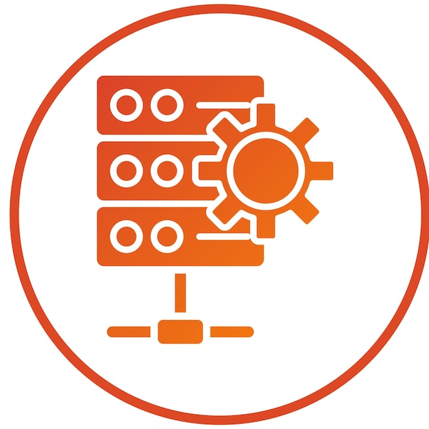 vector design database settings icon style