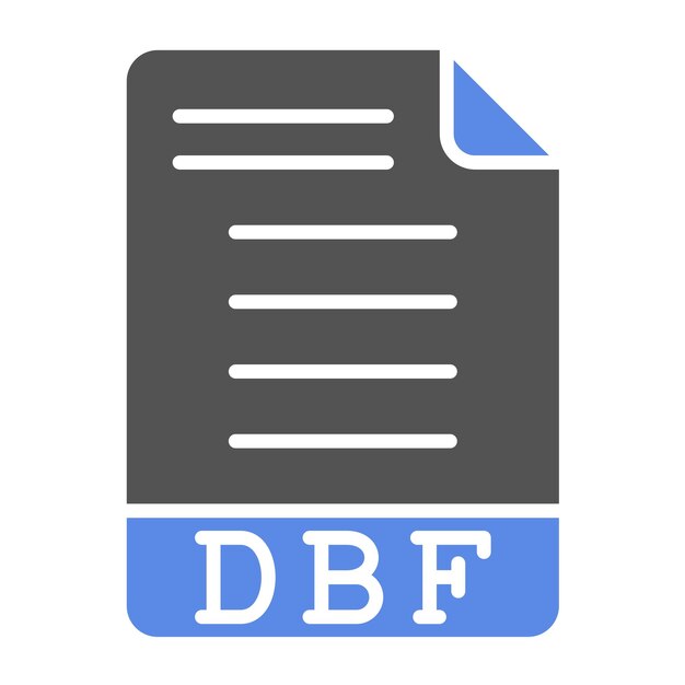 Vector Design DBF Icon Style