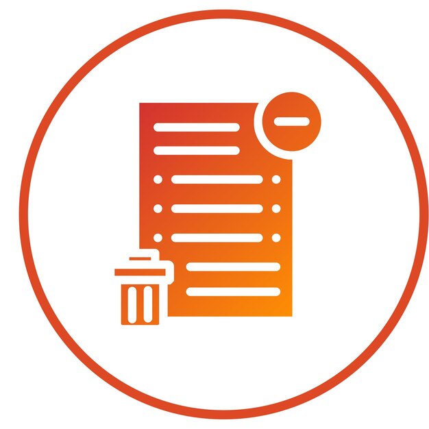 Vector Design Delete File Icon Style