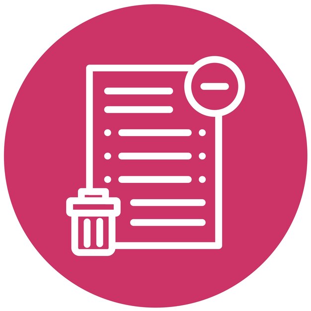 Vector Design Delete File Icon Style