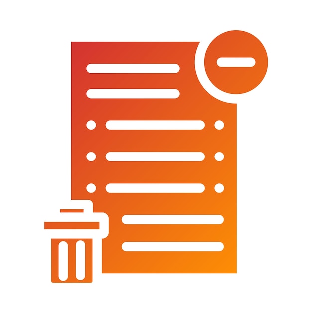 Vector Design Delete File Icon Style