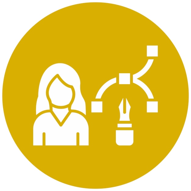 Vector Design Designer Female Icon Style