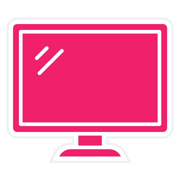 Vector Design Desktop Computer Icon Style