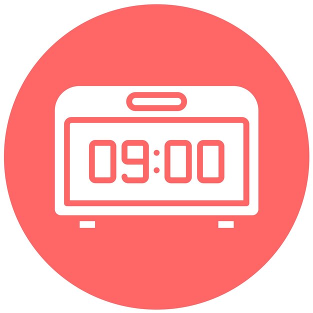 Vector Design Digital Clock Icon Style