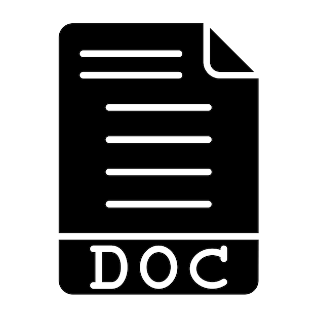 Vector Design DOC Icon Style