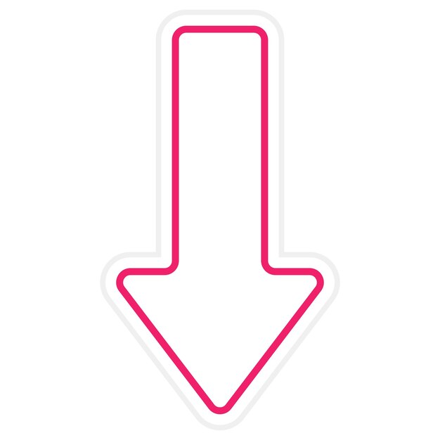 Vector Design Down Arrow Icon Style