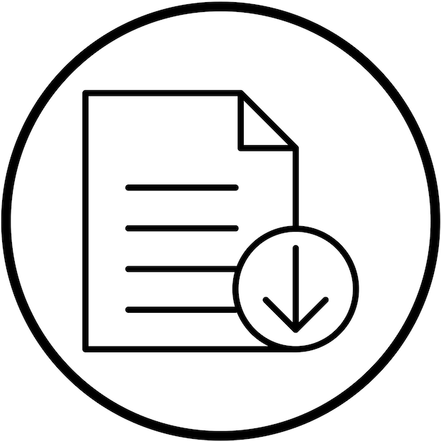 Vector Design Download File Icon Style