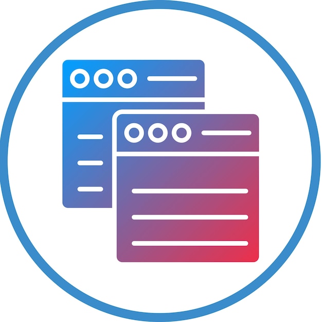 Vector Design Duplicate Browser Icon Style