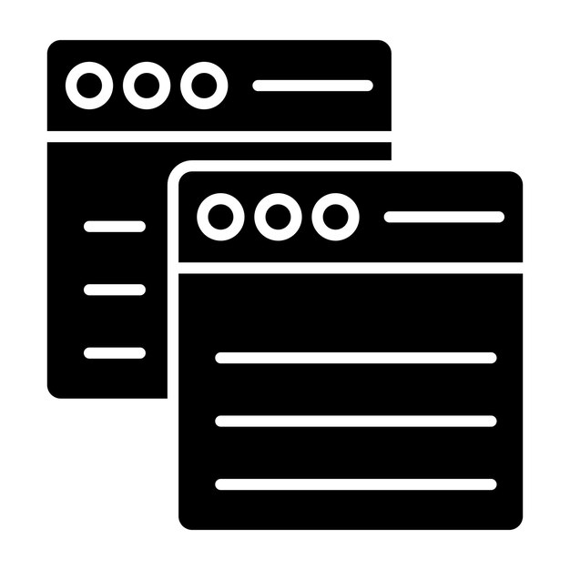 Vector Design Duplicate Browser Icon Style