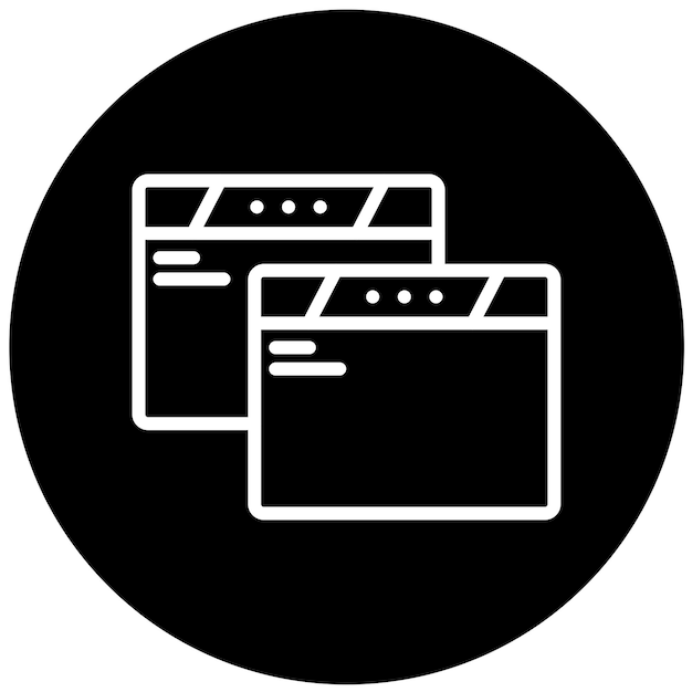 Vector Design Duplicate Browser Icon Style