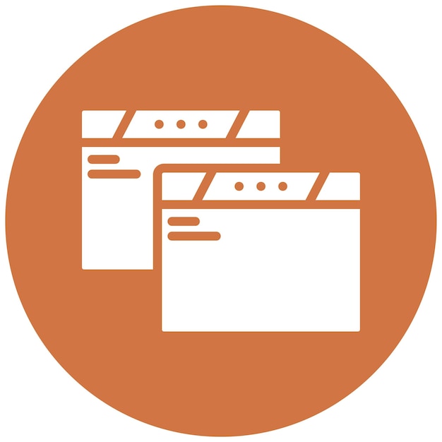 Vector Design Duplicate Browser Icon Style