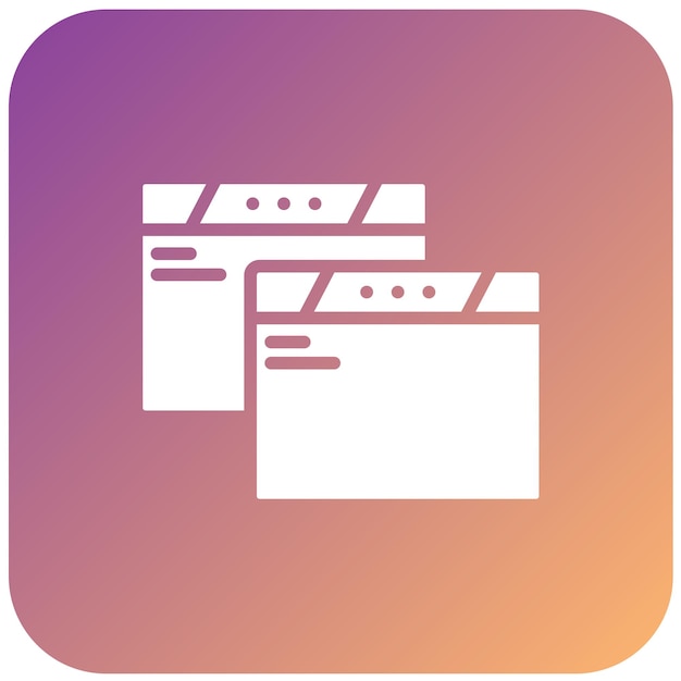 Vector Design Duplicate Browser Icon Style
