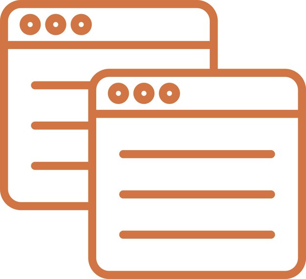 Vector Design Duplicate Browser Icon Style