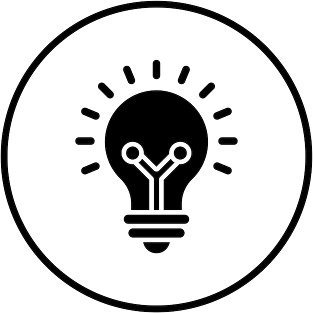 Vector Design Edison Light Bulb Icon Style