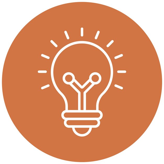 Vector Design Edison Light Bulb Icon Style