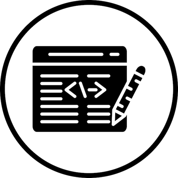 Vector Design Edit Code Icon Style