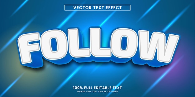 vector design editable text effect follow text style