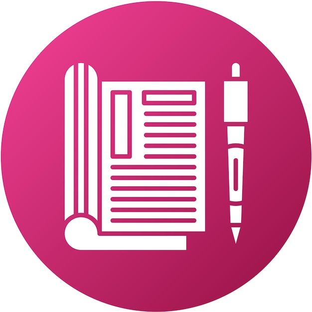 Vector Design Editorial Icon Style