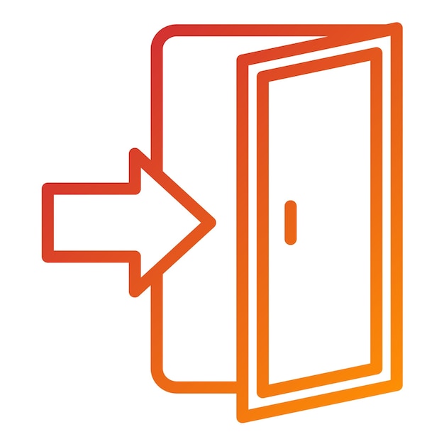 vector design emergency exit icon style