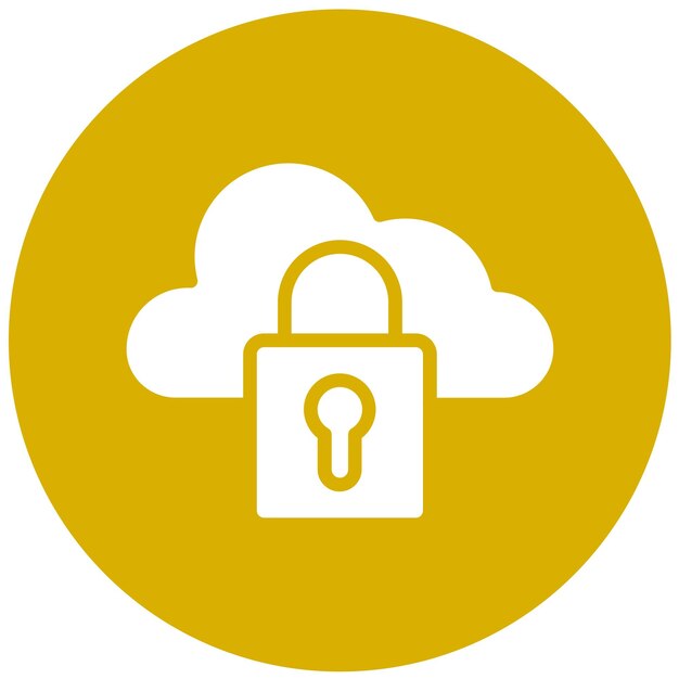 Vector Design Encrypted Cloud Icon Style