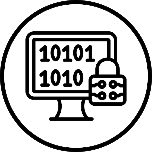 Vector Design Encrypted Data Icon Style