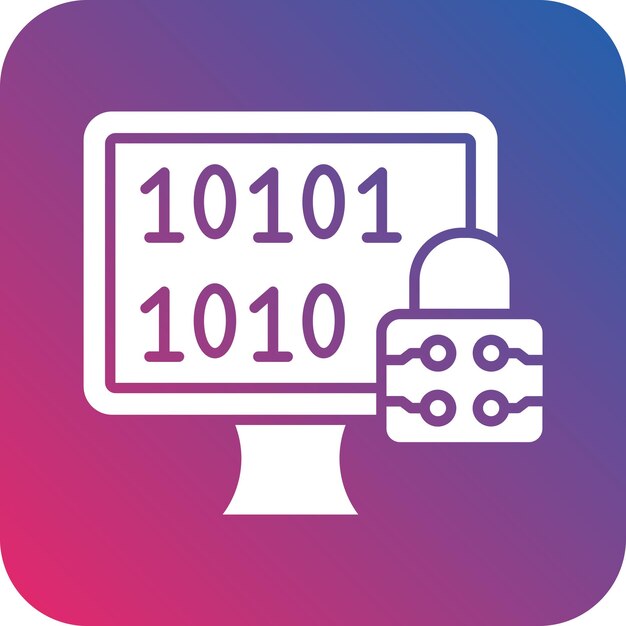 Vector Design Encrypted Data Icon Style