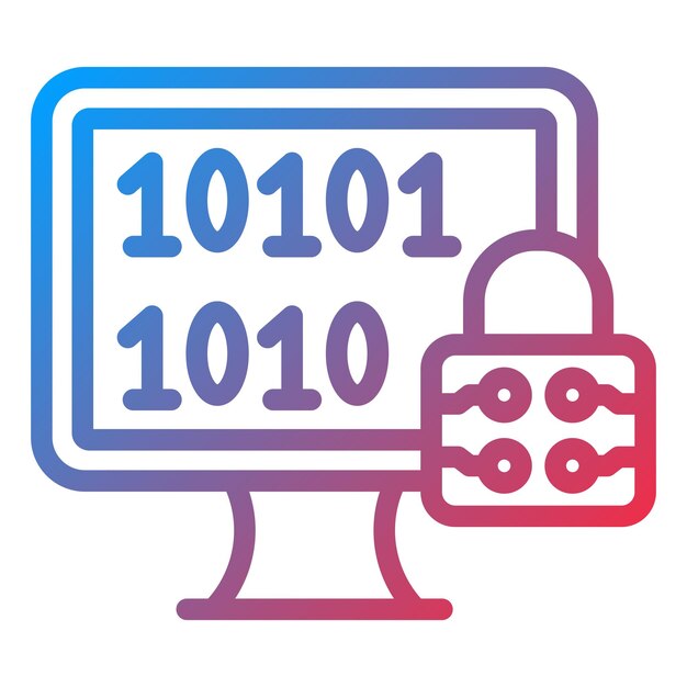 Vector Design Encrypted Data Icon Style