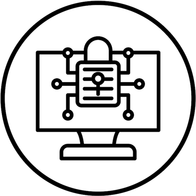 vector design encrypted data icon style
