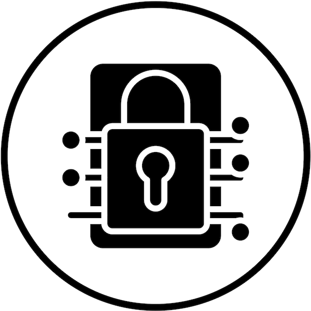 Vector Design Encrypted Data Icon Style