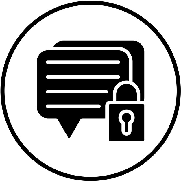 Vector Design Encrypted Message Icon Style