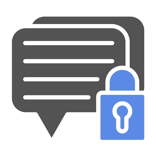 Vector Design Encrypted Message Icon Style