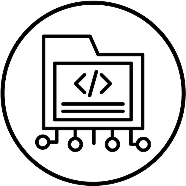 Vector Design Encryption Code Icon Style