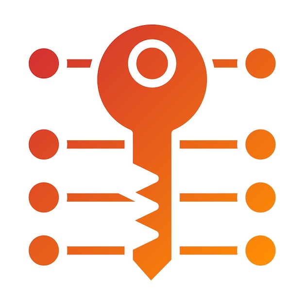 Vector Design Encryption Key Icon Style