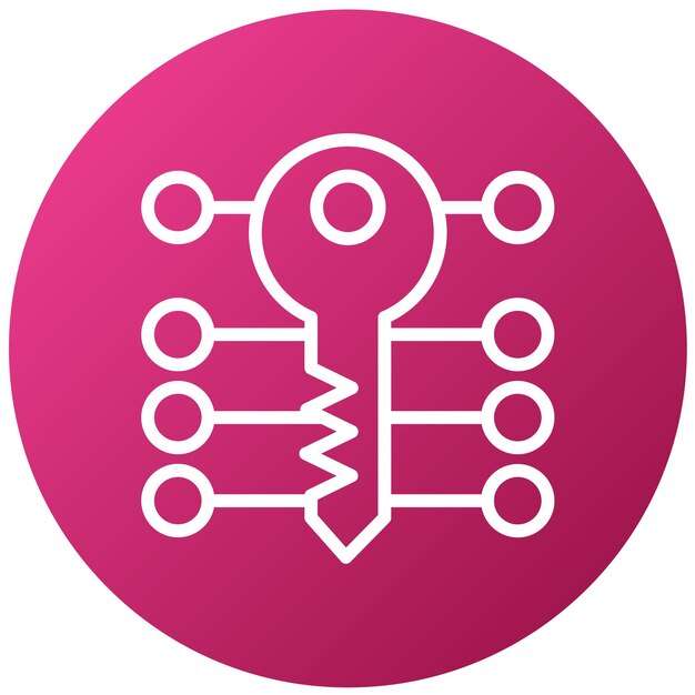 vector design encryption key icon style
