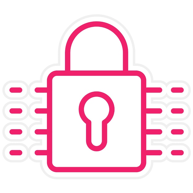 vector design encryption lock icon style