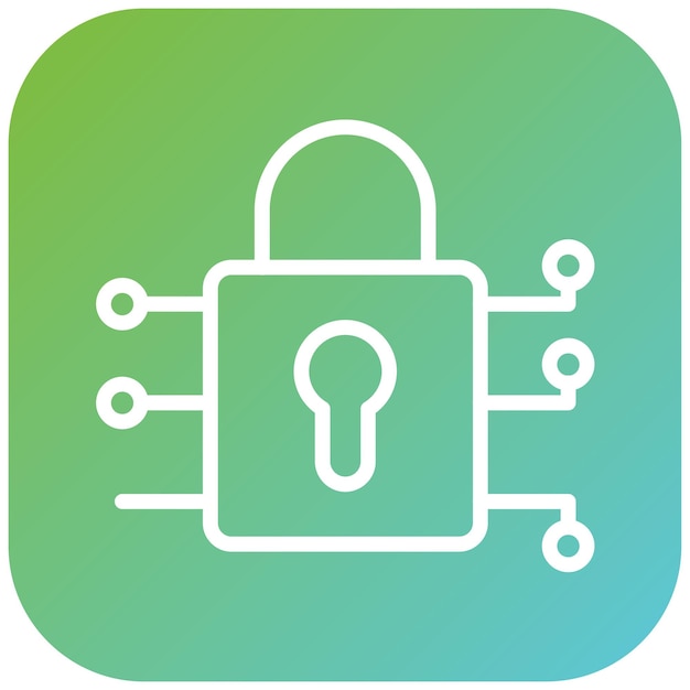vector design encryption security icon style
