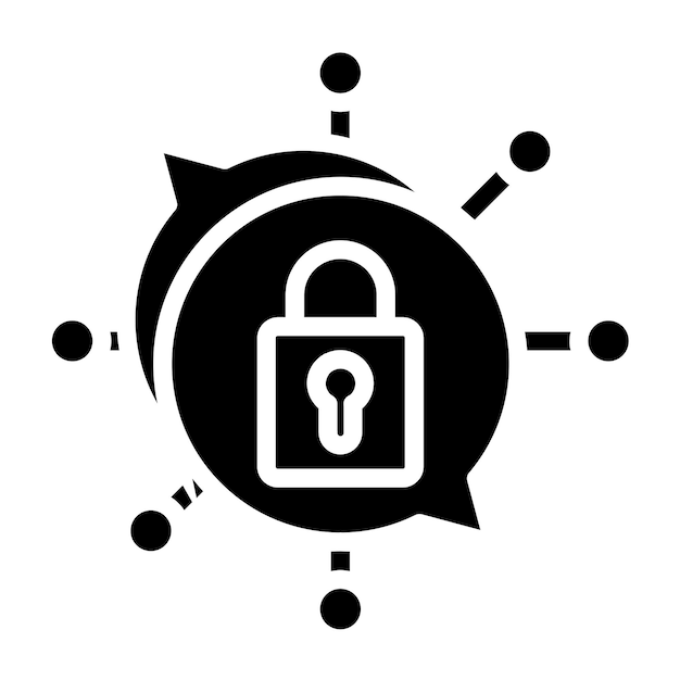 Vector Design EndtoEnd Encryption Icon Style